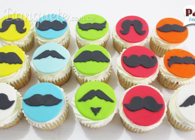 Bigotes mostacho cupcakes