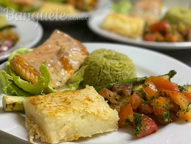 Salmon al ajillo 