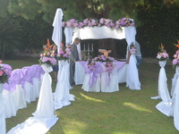 Decoración bodas al aire libre.