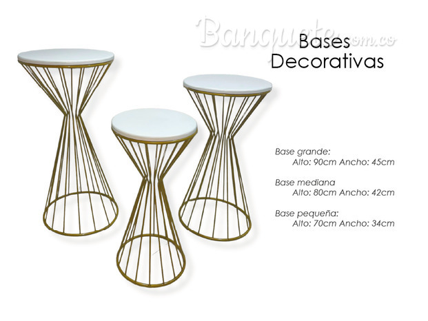 Alquiler Bases Decorativas