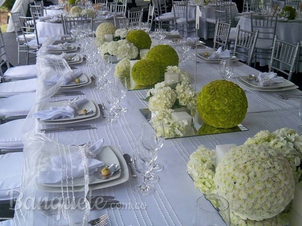 Decoración plata boda