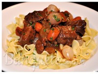 Beef bourguignon mantequilla