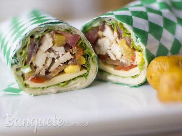 wrap de pollo.